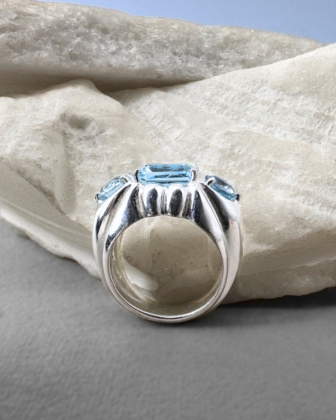 Matricaria Ring — Blue Topaz